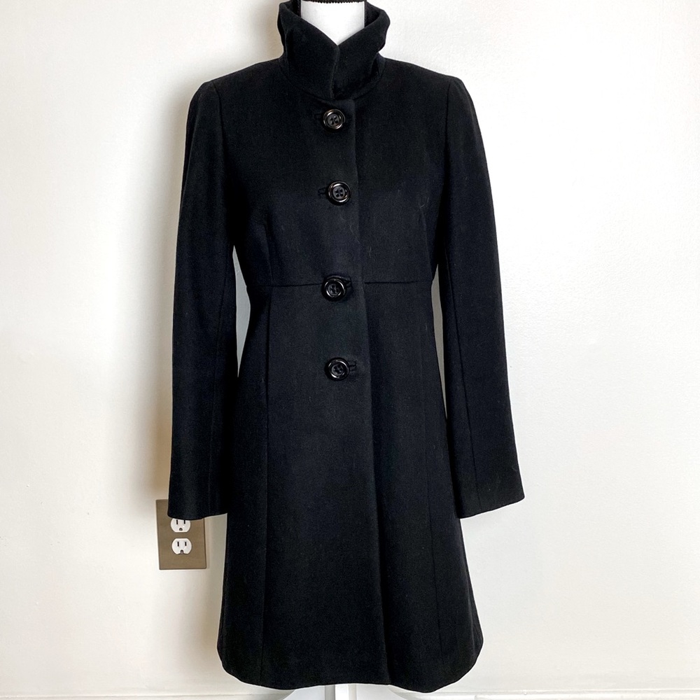 J.Crew Black Wool Dress Coat